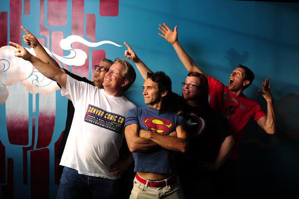 Denver Comic Con founder Charlie LaGreca, in center. Photo: Denver Post