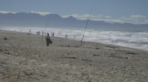 Fishing on Cape Town’s Sunrise beach, False Bay, is a livelihood activity for some and recreation for others. Photo: Pippin Anderson