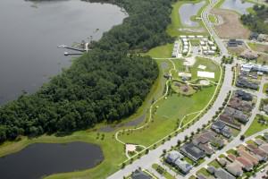 Conserved forested areas next to a lake in a conservation development – Harmony, FL.  Courtesy of Harmony Development Company. 