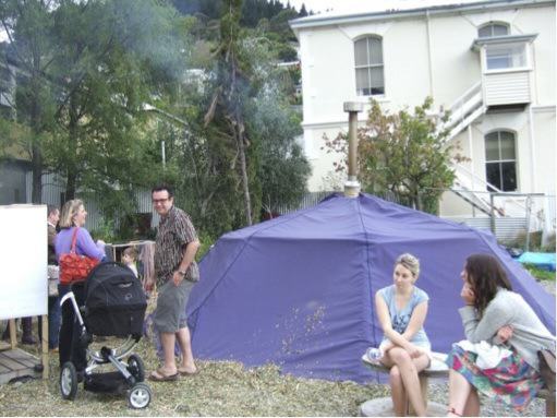 Built by Fabricio Fernandes, (an architect from Brazil who has, for now, made Christchurch his home) this unique structure had been tried and tested and was ready to be shared with the public. This event was supported by Gap Filler – who else would be crazy enough to try something like this?! http://www.gapfiller.org.nz