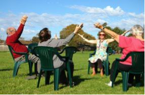 Chair Based Physio Classes in the Park with Barwon Health Photo: People and Parks Foundation 