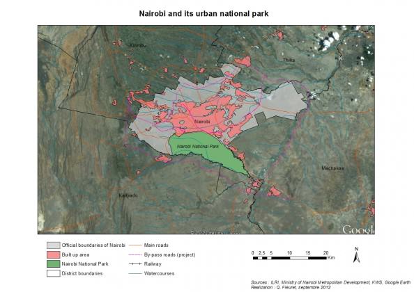 Nairobi and its urban national park, Credit: Quentin Fleuret, 2012