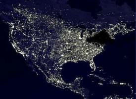 The 2003 blackout over northeastern United States.