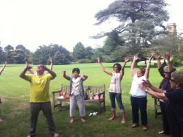 Laughter Yoga with Council of the Aging. Photo: Parks Victoria