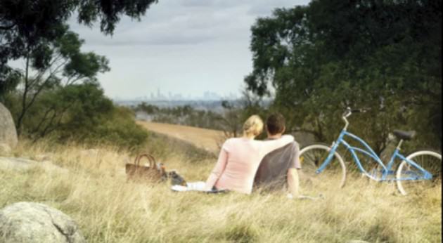 View from an urban park with Melbourne in the background. Photo: Parks Victoria