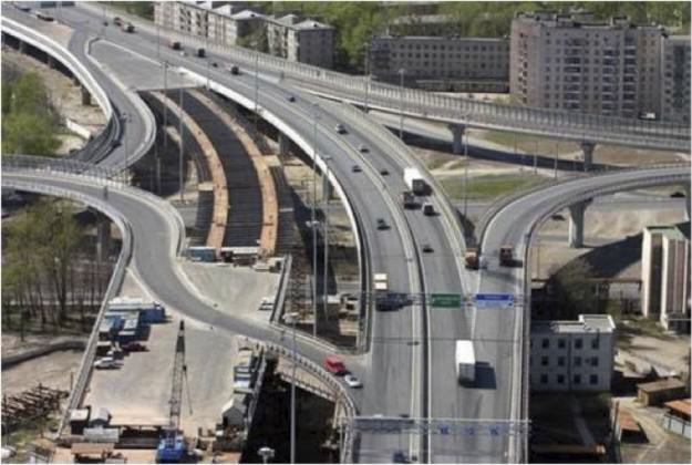 The Ring Road in St. Petersburg (finished in 2011)