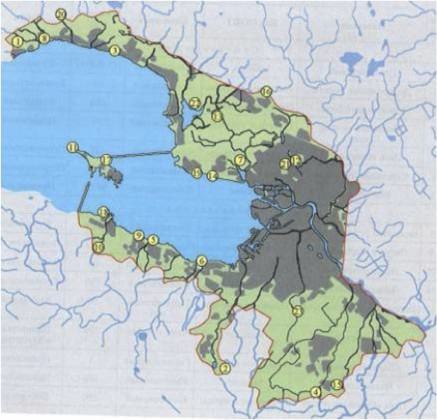 Existing Network of Special Protected Areas in St. Petersburg in 2005 