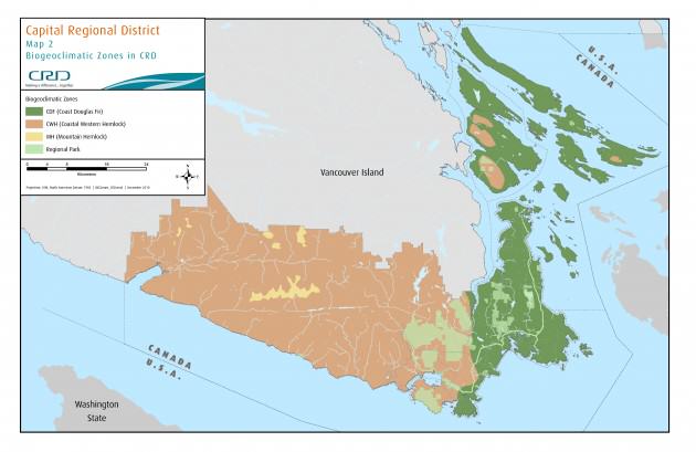 Biogeoclimatic Zones in the CRD