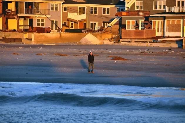 Storm damage along the Rockaway Peninsula in Queens, New York, as a result of Hurricane Sandy.  Photo by Terah L. Mollise/U.S. Navy from Wikimedia Commons