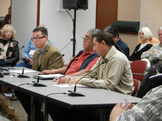 Yakama Nation and other Tribes testifying against development in 2012. Photo: Bob Sallinger