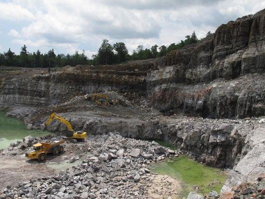 Existing NYCO Minerals wollastonite ore mine. Photo: Mary Esch