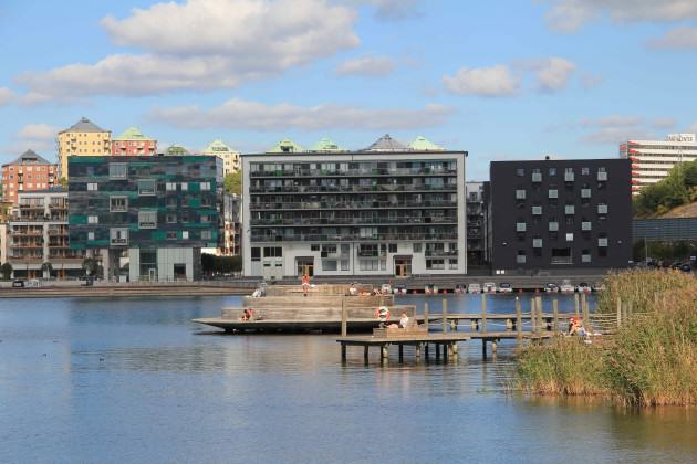 Locals and visitors enjoy and appreciate good landscape architecture design in Hammarby.  Photo: Maria Ignatieva