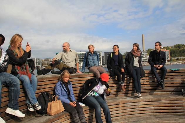 Locals and visitors enjoy and appreciate good landscape architecture design in Hammarby.  Photo: Maria Ignatieva