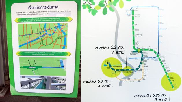 Image 3: Transit maps on display at Bang Wa BTS station. Credit: Victoria Marshall