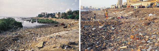 Mumbai’s seafronts as dumping grounds. Photos: PK Das