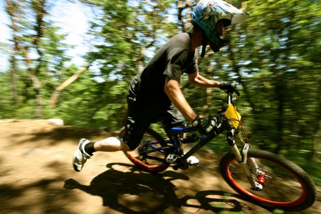 15.Mountain biker enjoying Hartland Mountain Bike Park.  Photo: Jamie Cameron