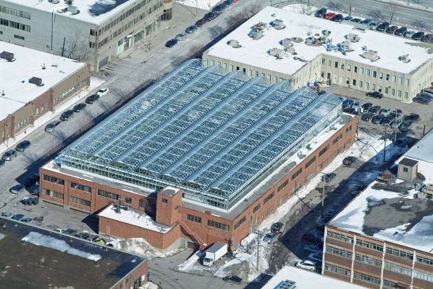 Greenhouses at Lufa Farms, world’s first commercial rooftop greenhouse in Greater Montreal. Source: Wikimedia Commons