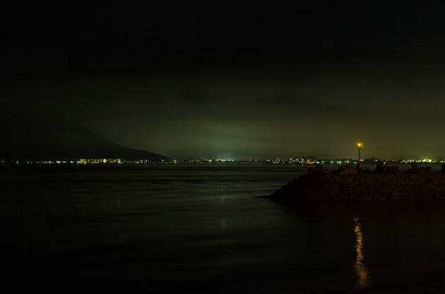 The glow of Takamatsu, a short twenty-minute ferry ride from Megijima. Photo: Patrick M. Lydon