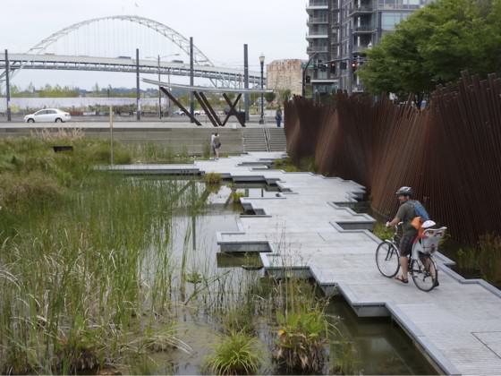 Green infrastructure for stormwater management that includes opportunities for sacred experiences. Photo: Kathleen Wolf