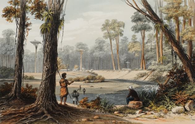 Augustus Earle, Distant View of the Bay of Islands, New Zealand, ca 1826-27, courtesy of National Library of Australia. 