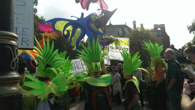 climate march green. Photo: Mary Rowe