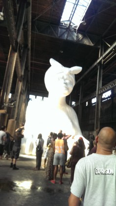 Kara Walker domino sugar factory installation. Photo: Mary Rowe