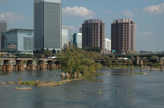 The James River, Richmond, Virginia, USA. Photo: Tim Beatley