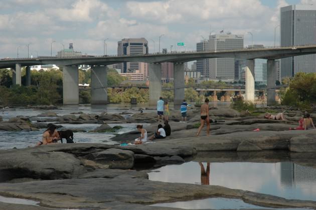 The James River, Richmond, Virginia, USA. Photo: Tim Beatley