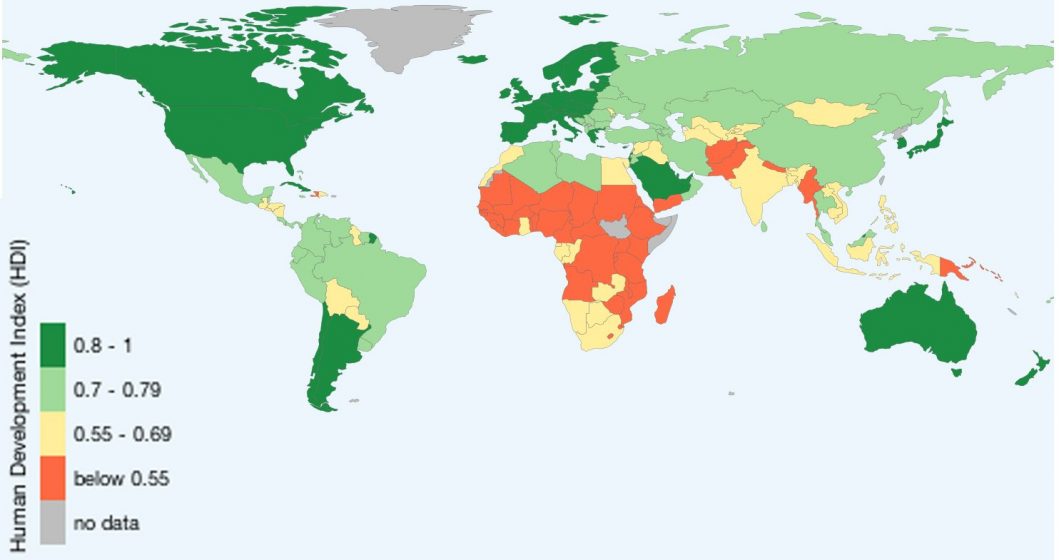 Human Developmen tIndex. Source: http://www.ourworldindata.org/data/economic-development-work-standard-of-living/human-development-index/