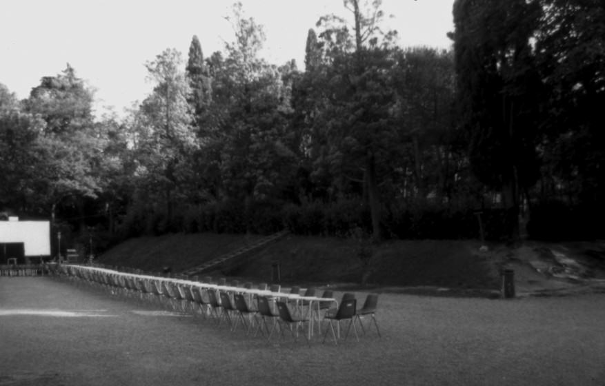 Row of chairs, Villa delle Rose Park. Bologna. Italy. 1995. Photo (copyright): Emilio Fantin