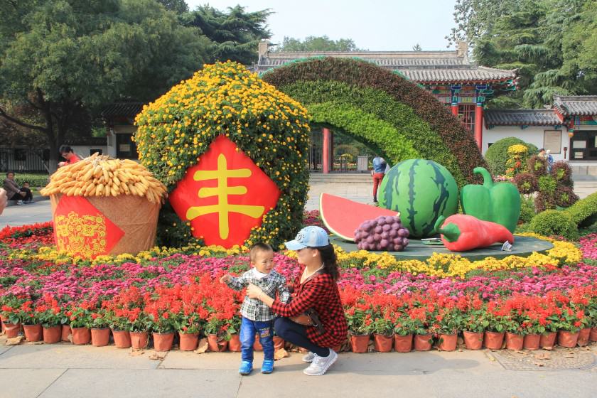 Influence of globalization: annual flower display in Jinan