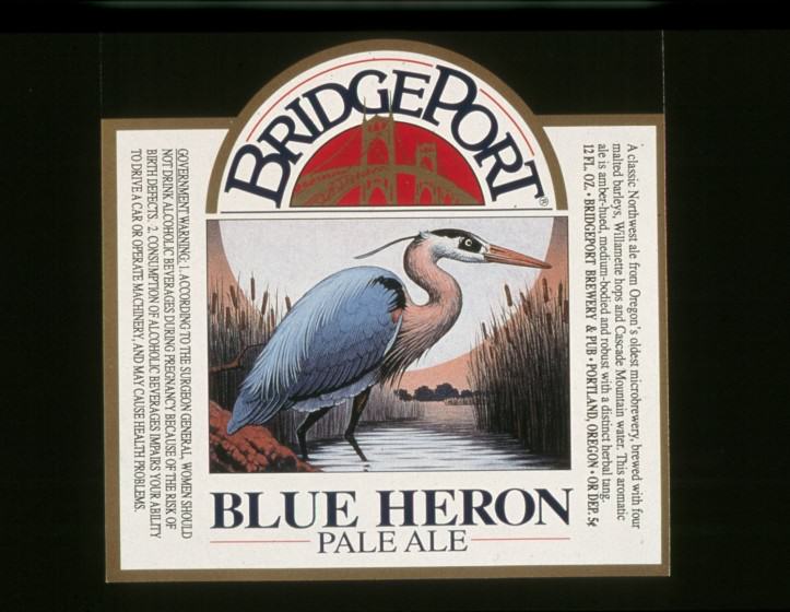 Great Blue Heron Ale label. Photo Mike Houck