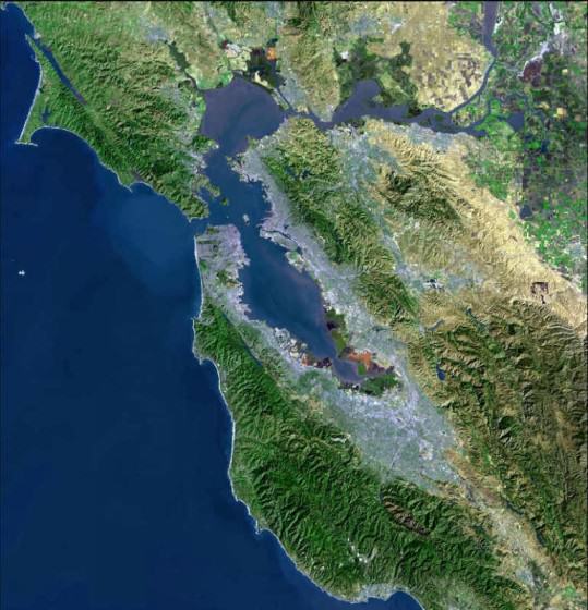 Image 14 - satellite photo of San Francisco Bay Area