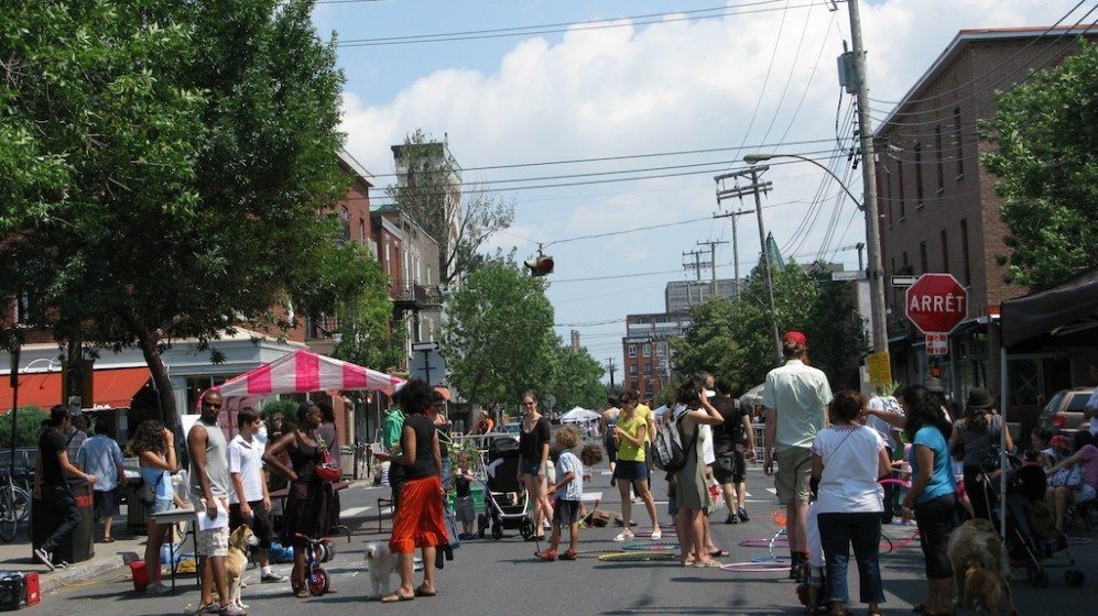 Saint-Viateur Street in the Mile-End neighborhood during a street festival. Photo: Nik Luka