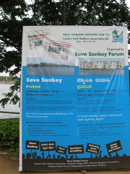 5. A protest by the Sankey Park Walkers Association against a real estate project at an adjacent forest reserve