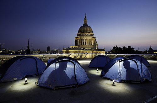 Rooftop camping sleepover at One New Change on 6th August