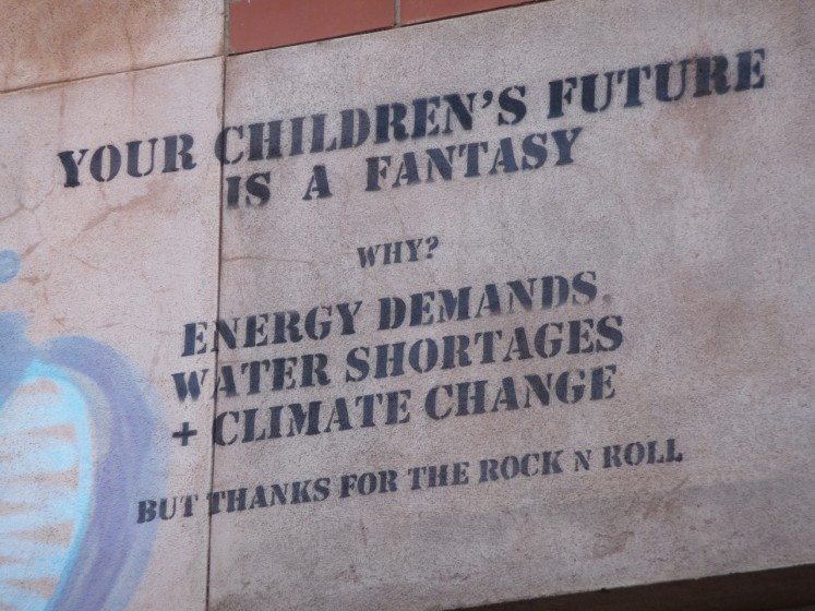 In Adelaide, Australia "Your children's future is a fantasy," Photo: Paul Downton.