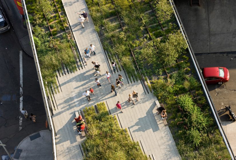 Overhead view of paving- planting gradient. Credit: © Iwan Baan