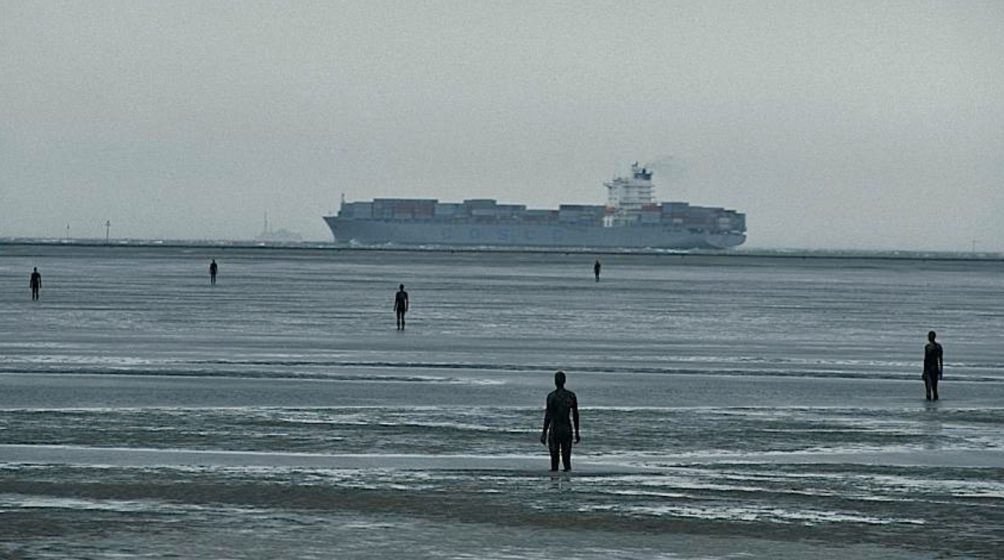 "Another Place", sculptures by Antony Gormley. 