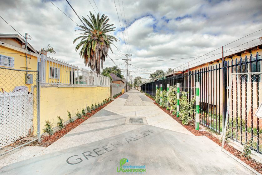 Rendering of an LA green alley.