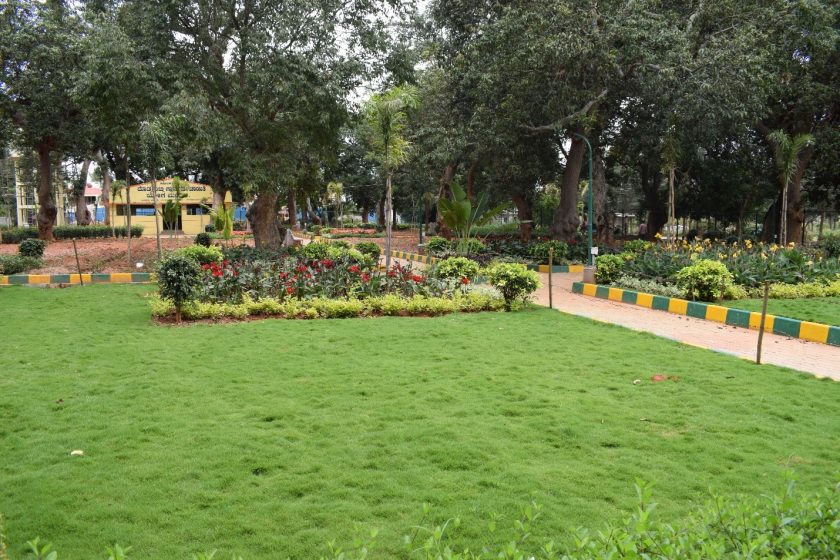 A landscaped park