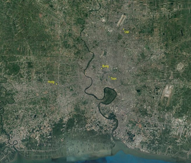 Google Earth view of Bangkok