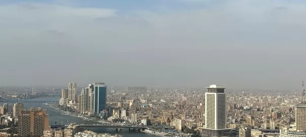 A city with a river running through it