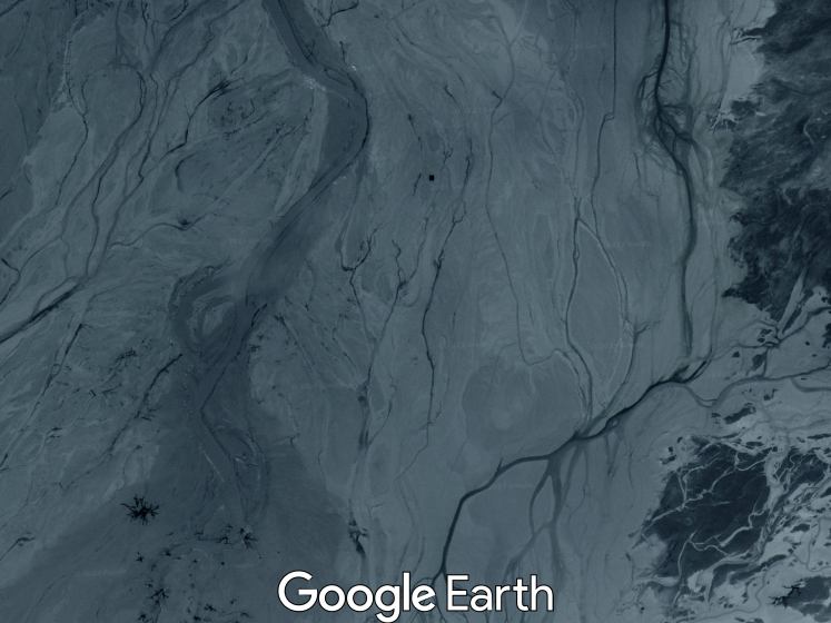 A Google Earth image of water