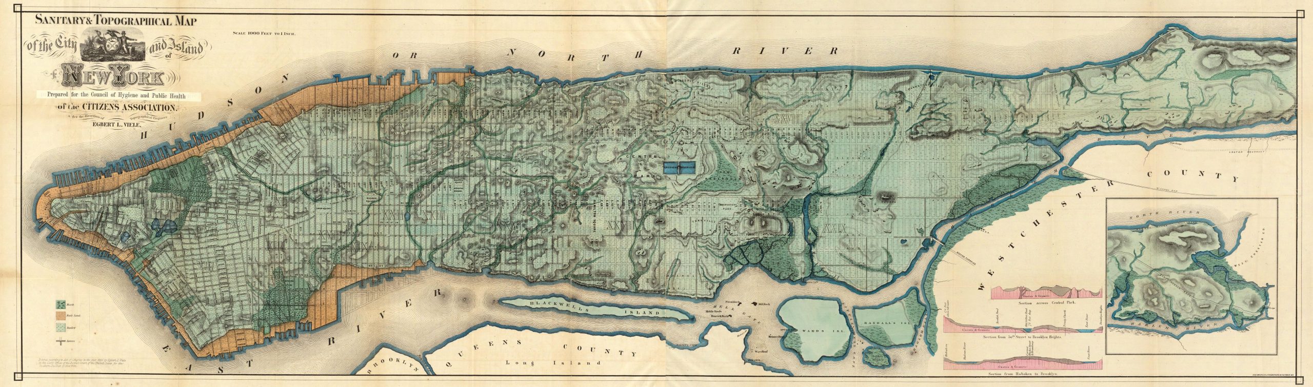 A map of a creek system