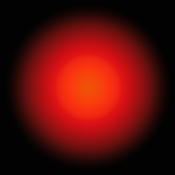 A glowing red orb in a sea of blackness