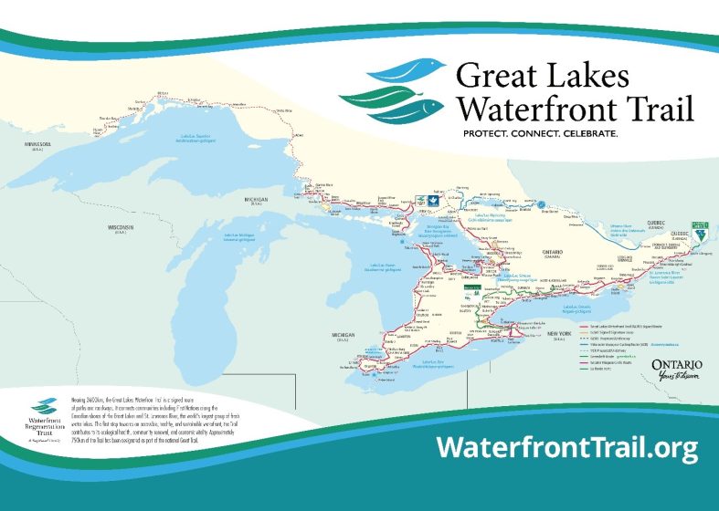 A map of the great lakes waterfront