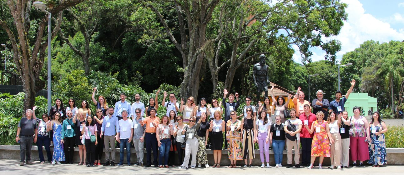 A large group of people posing for a photo
